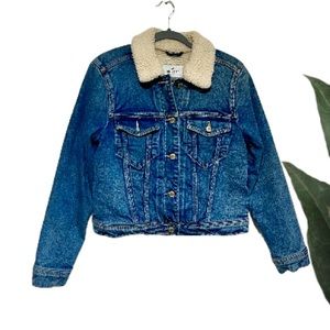 Fur Lined Denim Jacket 